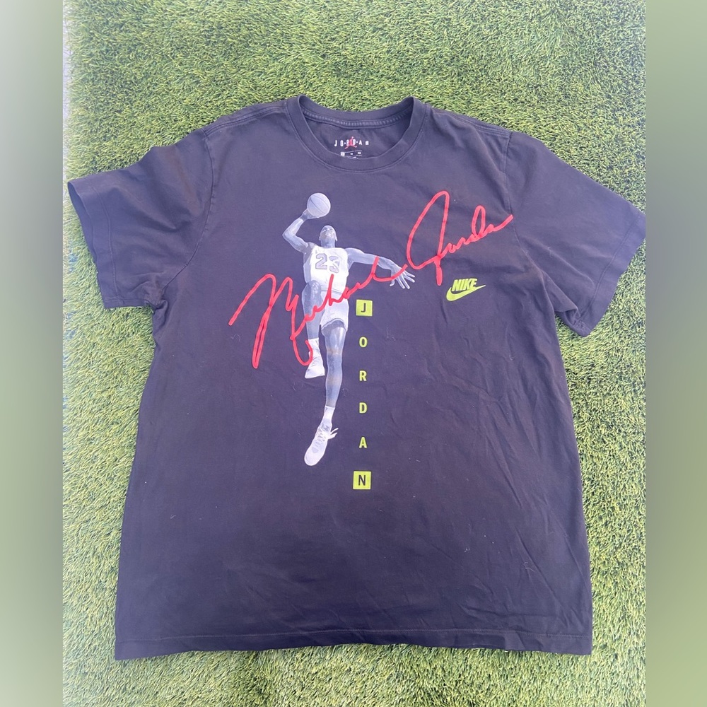 NIKE AIR JORDAN MJ PHOTO SIGNATURE TEE BLACK